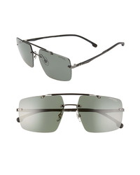 Carrera Eyewear 61mm Polarized Rimless Navigator Sunglasses