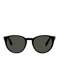 Persol Black And Green Round Sunglasses