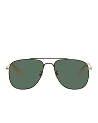 Gucci Black And Grey Square Aviator Sunglasses