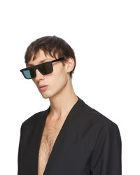 Yohji Yamamoto Black Flat Top Sunglasses
