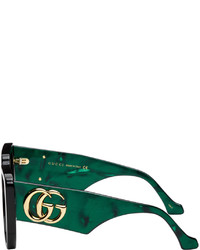 Gucci Black Green 54 Sunglasses