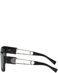 Versace Black Green Safety Pin Sunglasses