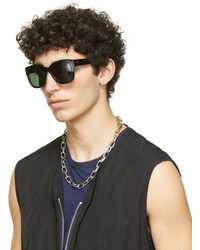Dries Van Noten Black Linda Farrow Edition D Frame Sunglasses