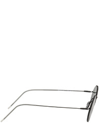 Giorgio Armani Black Oval Sunglasses