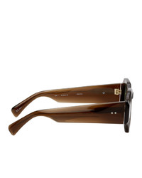 Dries Van Noten Brown Linda Farrow Edition 175 C4 Sunglasses