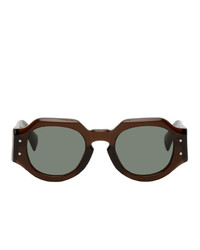 Dries Van Noten Brown Linda Farrow Edition 175 C4 Sunglasses