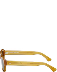Dries Van Noten Brown Linda Farrow Edition Rectangular Sunglasses
