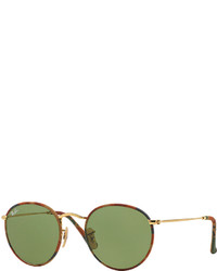 Ray-Ban Camo Print Round Metal Sunglasses Greenbrown