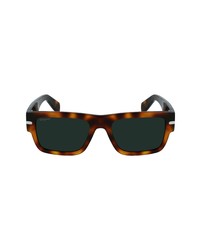 Salvatore Ferragamo Classic Logo 54mm Rectangular Sunglasses In Tortoise At Nordstrom