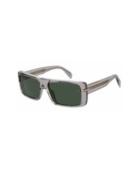David Beckham Eyewear David Beckham 58mm Rectangular Sunglasses In Grey Green At Nordstrom
