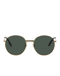 Kenzo Gold And Green Endura Round Sunglasses