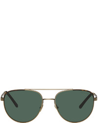 Giorgio Armani Gold Aviator Sunglasses