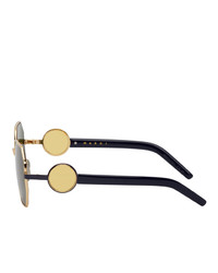 Marni Gold Octagonal Sunglasses