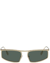 Burberry Gold Rectangular Sunglasses