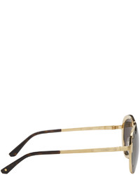 Cartier Gold Santos De Aviator Sunglasses