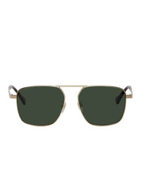 Gucci Gold Square Aviator Sunglasses