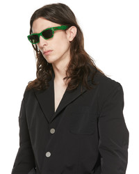 Bottega Veneta Green Hybrid Zebra Sunglasses