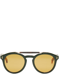 Gucci Green Red Opulent Luxury Vintage Pilot Sunglasses