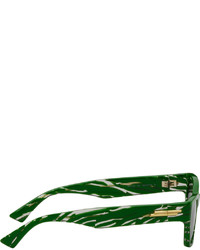 Bottega Veneta Green Zebra Sunglasses