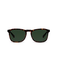 Vincero Midway 55mm Polarized Square Sunglasses In Tortoiseblack At Nordstrom