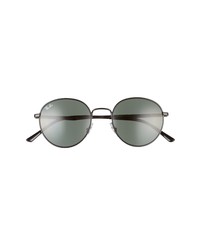 Ray-Ban Phantos 50mm Gradient Round Sunglasses In Blackdark Green At Nordstrom