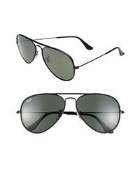 Ray-Ban 58mm Aviator Sunglasses Green Crystal One Size