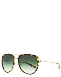 Barton Perreira Rio Aviator Sunglasses Browngreen
