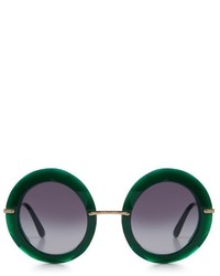 Dolce & Gabbana Round Frame Acetate Sunglasses