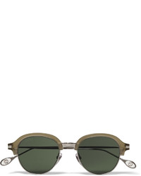 Gucci Round Frame Metal And Acetate Sunglasses