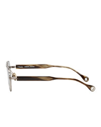 Études Silver And Brown Candidate Sunglasses