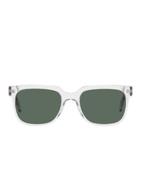 Axel Arigato Transparent And Green Jet Square Sunglasses