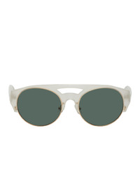 Dries Van Noten White Linda Farrow Edition Aviator Sunglasses