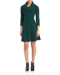 Eliza J Cowl Neck Fit And Flare Sweater Dress