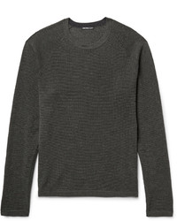 James Perse Waffle Knit Cotton Cashmere And Wool Blend Sweater
