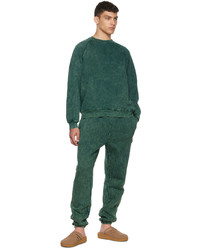Les Tien Green Cotton Lounge Pants