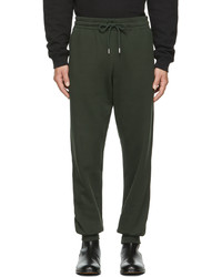 Dries Van Noten Green French Terry Jogger Lounge Pants