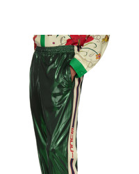 Gucci Green Laminated Oversized Lounge Pants
