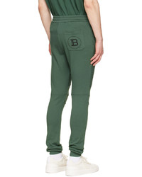Balmain Green Quilted Lounge Pants