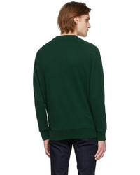 MAISON KITSUNÉ Green All Right Fox Patch Sweatshirt