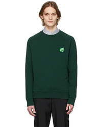 MAISON KITSUNÉ Green Cool Tone Fox Head Patch Sweatshirt
