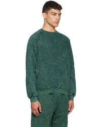 Les Tien Green Cotton Sweatshirt