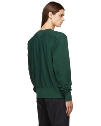 Maison Margiela Green Rib Knit Sweatshirt
