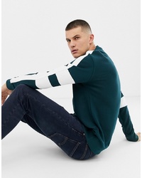 New Look Sweat With Arm Detail In Teal