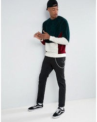 Asos Tall Oversized Cut Sew Sweatshirt In Velour