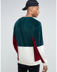 Asos Tall Oversized Cut Sew Sweatshirt In Velour