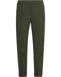 Vince Tapered Leg Crepe Cropped Trousers