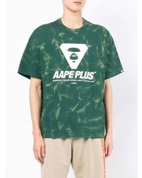 AAPE BY A BATHING APE Aape By A Bathing Ape Marbled Logo Print T Shirt