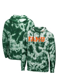 Colosseum Green Florida A M Rattlers Tie Dye Pullover Hoodie At Nordstrom