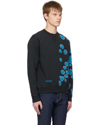 DSQUARED2 Black Goth Tye Dyed Cool Sweatshirt