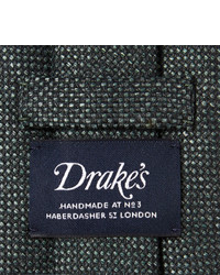 Drakes Drakes Birdseye Wool Silk And Linen Blend Tie